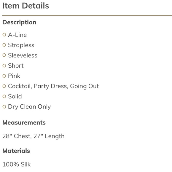 Sold** J Crew Silk Strapless Cocktail Dress - Picture 3 of 3